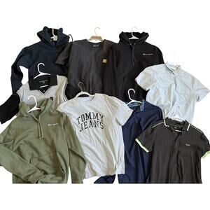Men’s Clothing Lot - Size Medium (Sweatshirts, T-Shirts, Full & Half Button-Ups)
